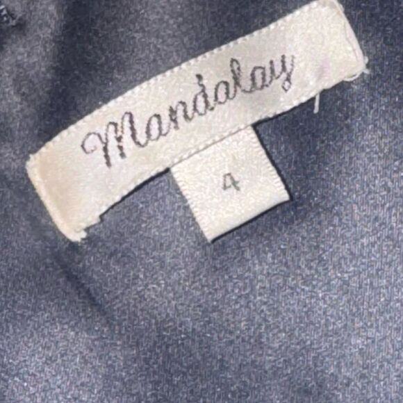 MANDALAY luxury brand One Shoulder Lace sequin beaded embellished Dress Size 4 - Picture 5 of 7